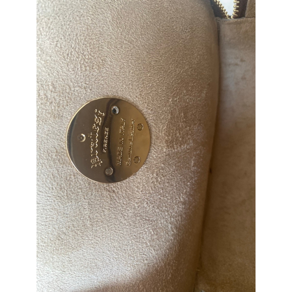 Pratesi Firenze Round Woven Straw Leather Crossbody Bag Italian Made Quiet Luxe - Picture 5 of 7